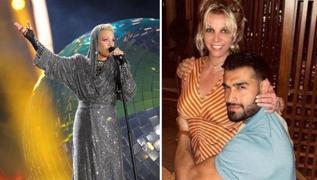 Sam Asghari ile boanma karar alan Britney Spears'a Pink'ten destek