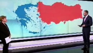 Yunan Devlet Televizyonu'ndan provokatif hata: Trakya'y 'Yunan' renklerinde gsterdi