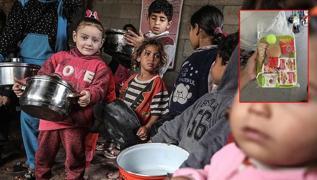 BM'den a braklan Gazzelilere iren hareket... Oyuncaa benzeyen yemek gnderdiler