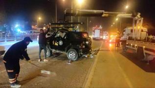 Denizli'de SUV ara takla att: Src kazadan burnu kanamadan kurtuldu