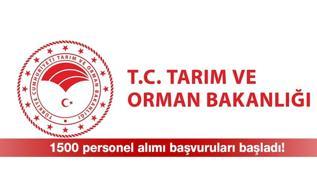 KUR Tarm ve Orman Bakanl 1500 personel alm bavuru ekran | Bavurular balad!