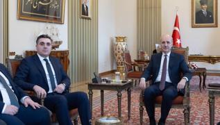 TBMM Başkanı Kurtulmuş, Gürcistan Dışişleri Bakanı Darçiaşvili ile görüştü