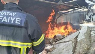 Hatay'da sanayi sitesinde çıkan yangın itfaiye ekiplerince söndürüldü
