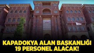 Kltr ve Turizm Bakanl Kapadokya Alan Bakanl 19 Personel alacak!
