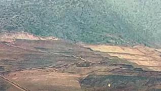Erzincan'daki maden kazasndan yeni grnt... Milyonlarca metrekp toprak byle kayd