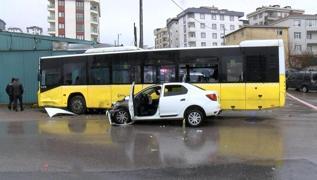 Sultanbeyli'de ETT otobs ile otomobil arpt: 6 yaral