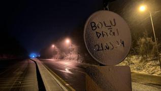 Bolu Da geiinde kar ya etkili oldu