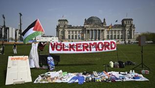 Almanya UAD'de yarglanyor: Meclis nnde Filistin'e destek gsterisi