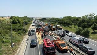 atalca'da iki kamyon arpt: Yarallar var
