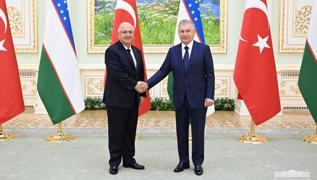 Milli Savunma Bakan Gler zbekistan Cumhurbakan ile grt