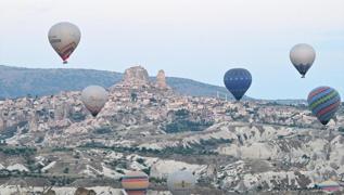 Kapadokya'daki balon turlarna rzgar molas