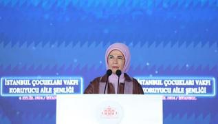 Emine Erdoan, koruyucu aileler ve ocuklaryla stanbul ocuklar Vakf Koruyucu Aile enlii'nde bulutu