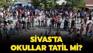 Sivas'ta bugn okullar tatil mi? Sivas'ta okullar ka gn tatil oldu?