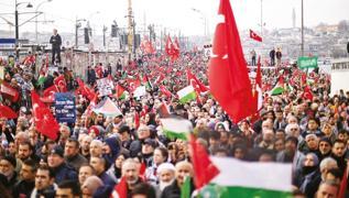 Galata'da 2'nci Filistin mitingi