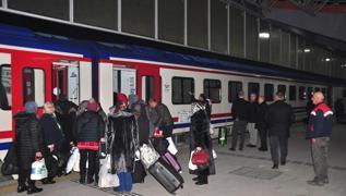 Turistik Dou Ekspresi Kars'tan ilk seferine kt
