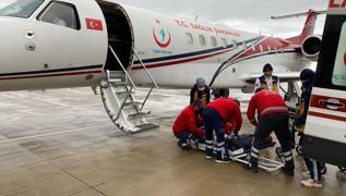 Bitlis'teki kazada ar yaralanan gen ambulans uakla Ankara'ya sevk edildi