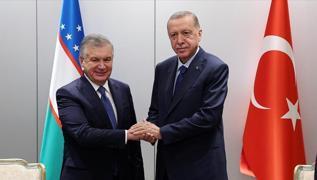 Bakan Erdoan, Mirziyoyev ile grt
