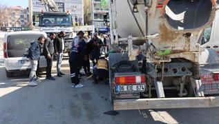 Idr'da gen kz beton mikserinin altnda kald