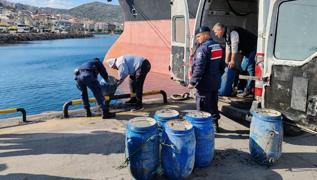 Kaak avlanan 600 kilo deniz patlcan denize geri brakld