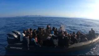 Fethiye aklarnda 64 dzensiz gmen yakaland