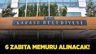 Karasu Belediye Bakanl 6 zabta memuru alm yapacak!