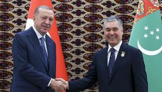 Bakan Erdoan, Trkmenistan Halk Konseyi Bakan Berdimuhammedov ile grt