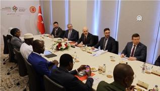 19 lke Filistin iin stanbul'da... TBMM Bakan Kurtulmu, Senegal Ulusal Meclis Bakan ile grt