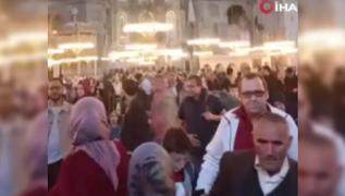 O anlar saniye saniye kaydedildi... Depreme Ayasofya'da yakalandlar