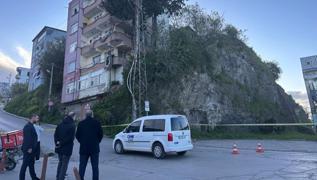 Samsun'daki heyelan blgesinde 5 katl bina tahliye edildi