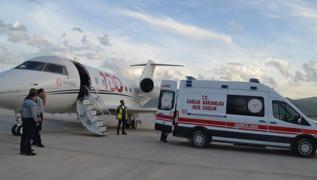 Mu'ta ambulans uak 7 aylk bebek iin havaland