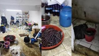 Alanya'da mide bulandran grnt...  algam retimi yapan iletme mhrlendi
