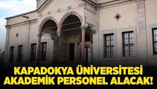 Kapadokya niversitesi Akademik Personel alacak!