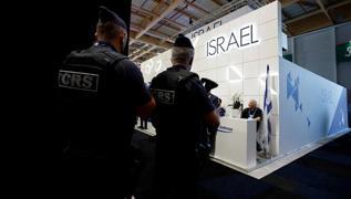 srail'e Paris Air Show'da byk ok: Katile siyah duvar