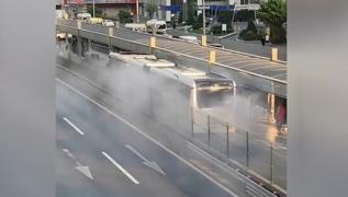 Metrobsten ykselen dumanlar panie neden oldu