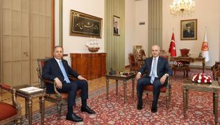 TBMM Bakan Kurtulmu, Bakan Yerlikaya ile grt