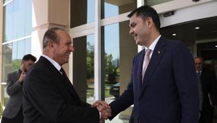 Bakan Kurum, KKTC Babakan Yardmcs Ataolu ile grt
