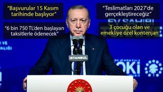 Yzyln Konut Projesi balyor... Bakan Erdoan: Dnm noktas olacak