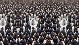 G�rsel zeka testi: Penguenler aras�ndaki 4. Kutup ay�s� nerede?