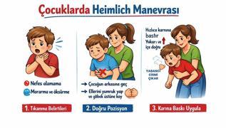 Bebek ve �ocuklarda heimlich manevras� farkl� uygulan�yor! Saniyelerle do�ru yar��ma tekni�i
