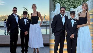 Eski e�ler bir arada! �a�la �ikel'le Emre Altu�'un o�ullar� Uzay mezun oldu