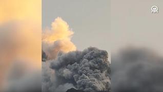 <p> Endonezya'nn kuzeyinde bulunan Ruang Yanarda'nda volkanik patlama meydana geldi.</p><p>Patlam