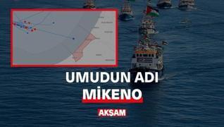 <p>Gazze karasularnda bir gemi, Mikeno.</p><p>Korkmadan filonun en nnde ilerliyor, Gazze eridi i