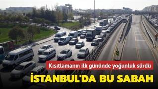 İstanbul'da kısıtlamaya rağmen trafik yoğunluğu