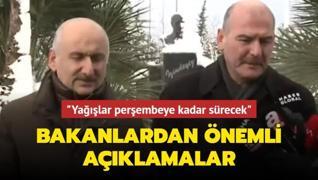 İstanbul kar altında: Bakanlar Adil Karaismailoğlu ve Süleyman Soylu'dan açıklama