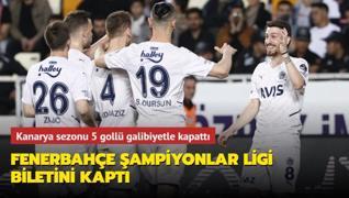 Fenerbahçe, Yeni Malatyaspor'u gole boğup Şampiyonlar Ligi biletini kaptı