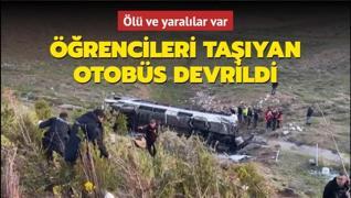 Niğde'de öğrencileri taşıyan otobüs devrildi: 3 kişi öldü, 41 kişi yaralandı