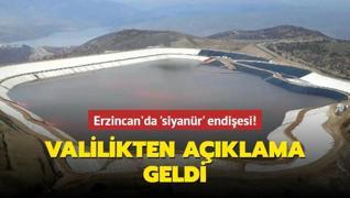 Erzincan'da 'siyanür' endişesi! Valilikten açıklama geldi