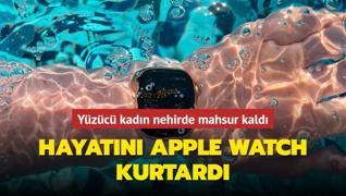 Yüzücü kadın nehirde mahsur kaldı... Hayatını Apple Watch kurtardı