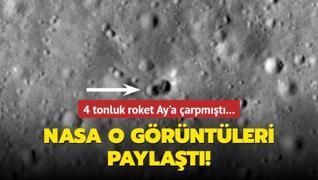4 tonluk roket Ay'a çarpmıştı... NASA o görüntüleri paylaştı!