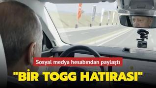 Başkan Erdoğan'dan ‘Bir TOGG hatırası‘ etiketiyle paylaşım